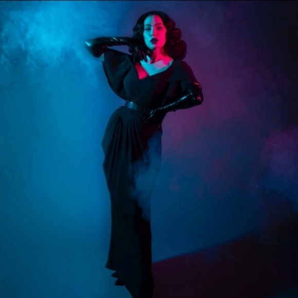 NWOT UV x Micheline Pitt Zhora Hooded 1940s Dress - Picture 2 of 11